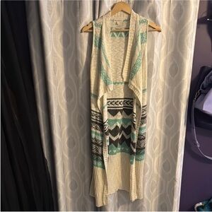 Love on a Hanger Sleeveless Cardigan Cream Size S